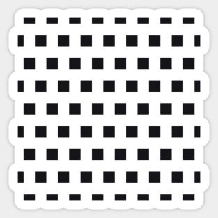 Black and White Open Square Modern Pattern Sticker